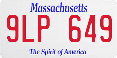 MA license plate 9LP649