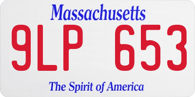MA license plate 9LP653