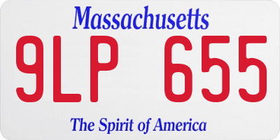 MA license plate 9LP655
