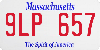 MA license plate 9LP657