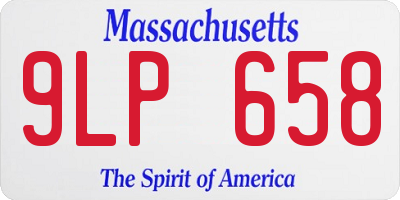 MA license plate 9LP658