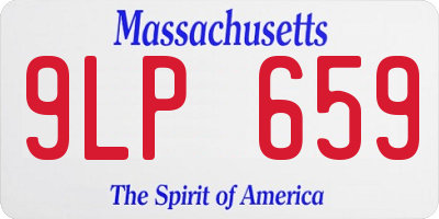 MA license plate 9LP659