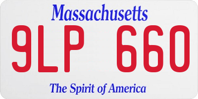 MA license plate 9LP660