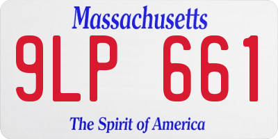 MA license plate 9LP661