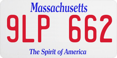 MA license plate 9LP662
