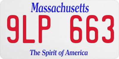 MA license plate 9LP663