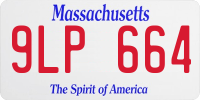 MA license plate 9LP664