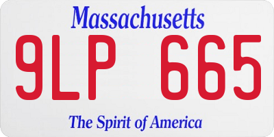 MA license plate 9LP665