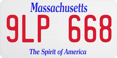 MA license plate 9LP668