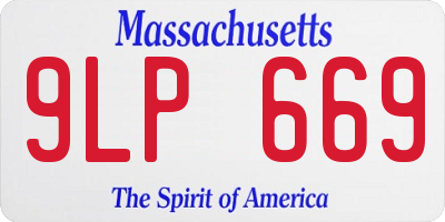 MA license plate 9LP669