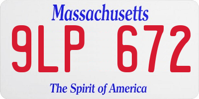 MA license plate 9LP672