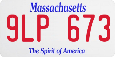 MA license plate 9LP673
