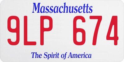 MA license plate 9LP674