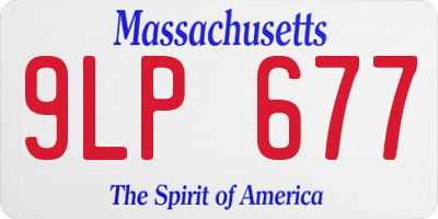 MA license plate 9LP677