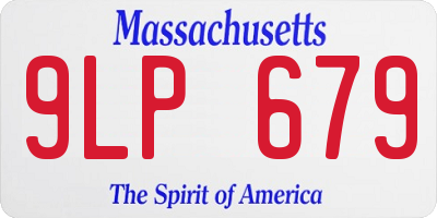 MA license plate 9LP679