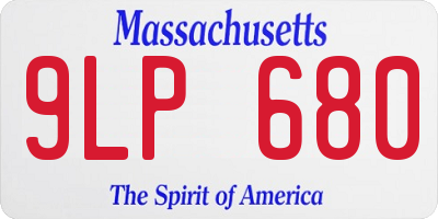 MA license plate 9LP680