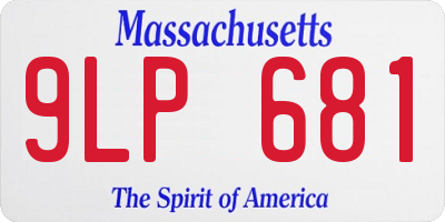 MA license plate 9LP681