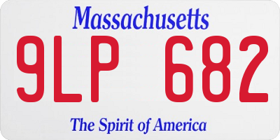 MA license plate 9LP682