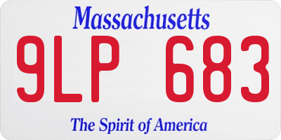 MA license plate 9LP683