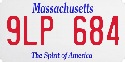MA license plate 9LP684