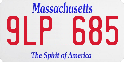MA license plate 9LP685