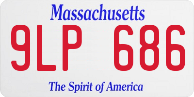 MA license plate 9LP686