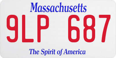 MA license plate 9LP687