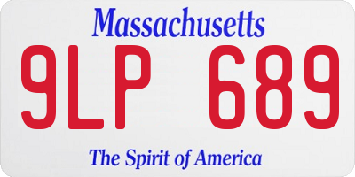 MA license plate 9LP689