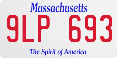 MA license plate 9LP693