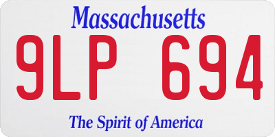 MA license plate 9LP694