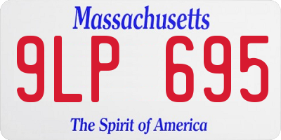 MA license plate 9LP695