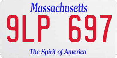 MA license plate 9LP697