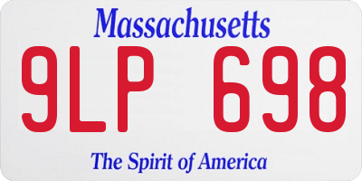 MA license plate 9LP698