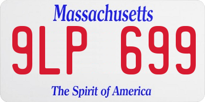 MA license plate 9LP699