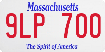 MA license plate 9LP700