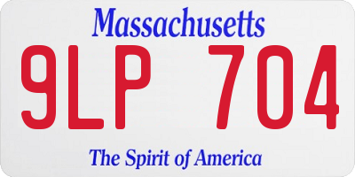 MA license plate 9LP704