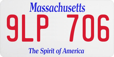 MA license plate 9LP706