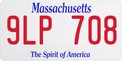 MA license plate 9LP708
