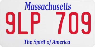 MA license plate 9LP709