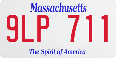 MA license plate 9LP711
