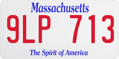 MA license plate 9LP713