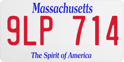 MA license plate 9LP714