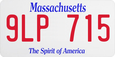 MA license plate 9LP715