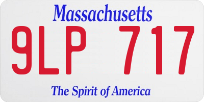 MA license plate 9LP717