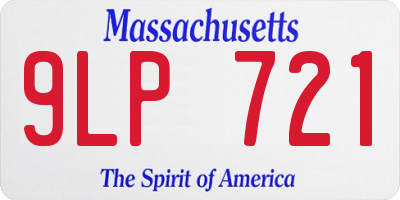 MA license plate 9LP721