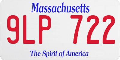 MA license plate 9LP722
