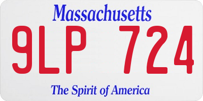 MA license plate 9LP724