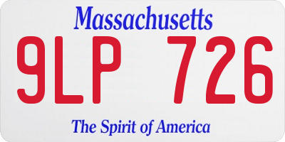 MA license plate 9LP726