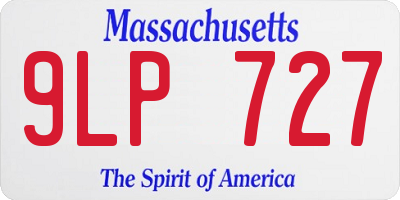 MA license plate 9LP727