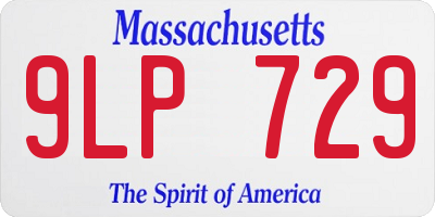 MA license plate 9LP729